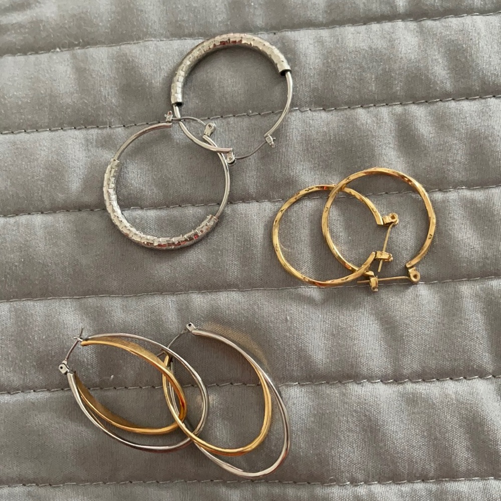 Silver and Gold Plated earrings